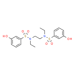 ChemSpider 2D Image | N,N'-1,2-Ethanediylbis(N-ethyl-3-hydroxybenzenesulfonamide) | C18H24N2O6S2
