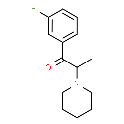 ChemSpider 2D Image | 1-(3-Fluorophenyl)-2-(1-piperidinyl)-1-propanone | C14H18FNO