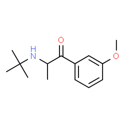 ChemSpider 2D Image | 1-(3-Methoxyphenyl)-2-[(2-methyl-2-propanyl)amino]-1-propanone | C14H21NO2