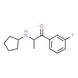 ChemSpider 2D Image | 2-(Cyclopentylamino)-1-(3-fluorophenyl)-1-propanone | C14H18FNO