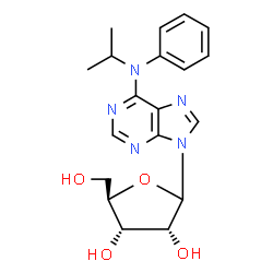 ChemSpider 2D Image | N-Isopropyl-N-phenyl-9-(D-ribofuranosyl)-9H-purin-6-amine | C19H23N5O4