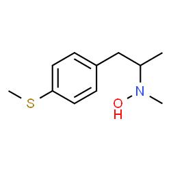 ChemSpider 2D Image | N-Hydroxy-N-methyl-1-[4-(methylsulfanyl)phenyl]-2-propanamine | C11H17NOS