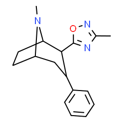 ChemSpider 2D Image | 8-Methyl-2-(3-methyl-1,2,4-oxadiazol-5-yl)-3-phenyl-8-azabicyclo[3.2.1]octane | C17H21N3O