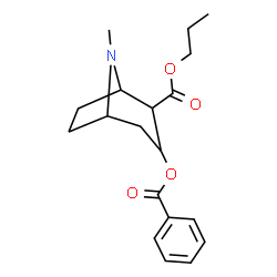 ChemSpider 2D Image | Propyl 3-(benzoyloxy)-8-methyl-8-azabicyclo[3.2.1]octane-2-carboxylate | C19H25NO4