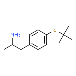 ChemSpider 2D Image | 1-{4-[(2-Methyl-2-propanyl)sulfanyl]phenyl}-2-propanamine | C13H21NS