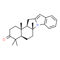 ChemSpider 2D Image | (4aS,4bR,11aR,13aR)-1,1,4a,11a-Tetramethyl-4,4a,4b,5,11a,12,13,13a-octahydro-1H-benzo[e]indolo[1,2-a]indol-2(3H)-one | C23H29NO
