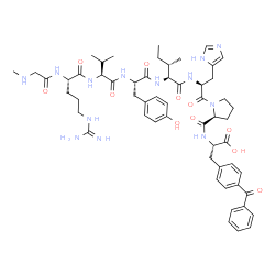 ChemSpider 2D Image | N-Methylglycyl-L-arginyl-L-valyl-L-tyrosyl-L-isoleucyl-L-histidyl-L-prolyl-4-benzoyl-L-phenylalanine | C56H75N13O11