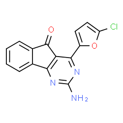 ChemSpider 2D Image | 2-Amino-4-(5-chloro-2-furyl)-5H-indeno[1,2-d]pyrimidin-5-one | C15H8ClN3O2