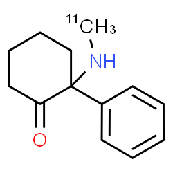 ChemSpider 2D Image | 2-[(~11~C)Methylamino]-2-phenylcyclohexanone | C1211CH17NO