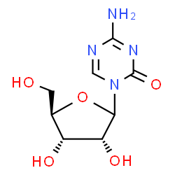 ChemSpider 2D Image | 4-Amino-1-(D-ribofuranosyl)-1,3,5-triazin-2(1H)-one | C8H12N4O5