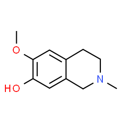 ChemSpider 2D Image | 6-Methoxy-2-methyl-1,2,3,4-tetrahydro-7-isoquinolinol | C11H15NO2