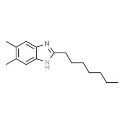 ChemSpider 2D Image | 2-Heptyl-5,6-dimethyl-1H-benzimidazole | C16H24N2