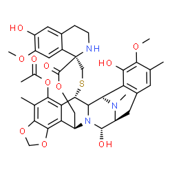 ChemSpider 2D Image | (1R,1'S,3'R,11'S,12'S,14'S)-5',6,12'-Trihydroxy-6',7-dimethoxy-7',21',30'-trimethyl-27'-oxo-3,4-dihydro-2H-spiro[isoquinoline-1,26'-[17,19,28]trioxa[24]thia[13,30]diazaheptacyclo[12.9.6.1~3,11~.0~2,13
~.0~4,9~.0~15,23~.0~16,20~]triaconta[4,6,8,15,20,22]hexaen]-22'-yl acetate | C39H43N3O11S