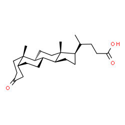 ChemSpider 2D Image | (5beta,8alpha,9beta)-3-Oxocholan-24-oic acid | C24H38O3