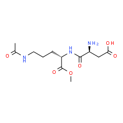 ChemSpider 2D Image | Methyl L-alpha-aspartyl-N~5~-acetyl-L-ornithinate | C12H21N3O6