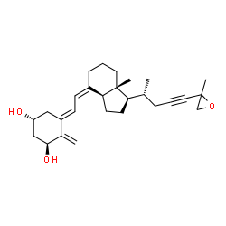 ChemSpider 2D Image | (1S,3R,5E,7Z)-25,26-Epoxy-9,10-secocholesta-5,7,10-trien-23-yne-1,3-diol | C27H38O3