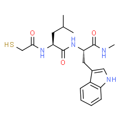 ChemSpider 2D Image | N-(Sulfanylacetyl)-L-leucyl-N-methyl-L-tryptophanamide | C20H28N4O3S