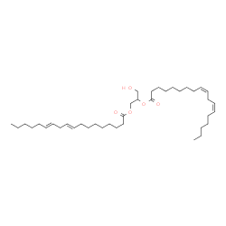 ChemSpider 2D Image | 3-Hydroxy-1,2-propanediyl (9E,12E,9'Z,12'Z)bis(-9,12-octadecadienoate) | C39H68O5