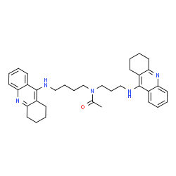 ChemSpider 2D Image | N-[4-(1,2,3,4-Tetrahydro-9-acridinylamino)butyl]-N-[3-(1,2,3,4-tetrahydro-9-acridinylamino)propyl]acetamide | C35H43N5O