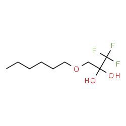 ChemSpider 2D Image | 1,1,1-Trifluoro-3-(hexyloxy)-2,2-propanediol | C9H17F3O3