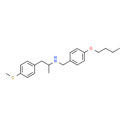 ChemSpider 2D Image | N-(4-Butoxybenzyl)-1-[4-(methylsulfanyl)phenyl]-2-propanamine | C21H29NOS