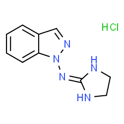 ChemSpider 2D Image | N-(4,5-Dihydro-1H-imidazol-2-yl)-1H-indazol-1-amine hydrochloride (1:1) | C10H12ClN5