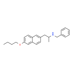 ChemSpider 2D Image | N-Benzyl-1-(6-butoxy-2-naphthyl)-2-propanamine | C24H29NO