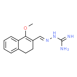 ChemSpider 2D Image | (2E)-2-[(1-Methoxy-3,4-dihydro-2-naphthalenyl)methylene]hydrazinecarboximidamide | C13H16N4O