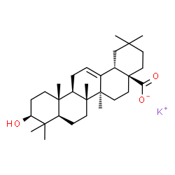 ChemSpider 2D Image | Potassium (3beta)-3-hydroxyolean-12-en-28-oate | C30H47KO3