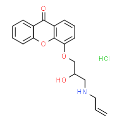 ChemSpider 2D Image | 4-[3-(Allylamino)-2-hydroxypropoxy]-9H-xanthen-9-one hydrochloride (1:1) | C19H20ClNO4