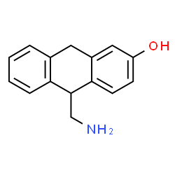 ChemSpider 2D Image | 10-(Aminomethyl)-9,10-dihydro-2-anthracenol | C15H15NO