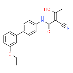 ChemSpider 2D Image | (2Z)-2-Cyano-N-(3'-ethoxy-4-biphenylyl)-3-hydroxy-2-butenamide | C19H18N2O3