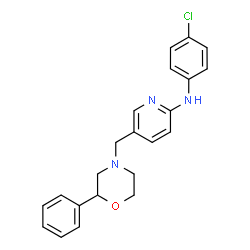 ChemSpider 2D Image | N-(4-Chlorophenyl)-5-[(2-phenyl-4-morpholinyl)methyl]-2-pyridinamine | C22H22ClN3O