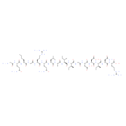 ChemSpider 2D Image | Glycyl-L-glutaminyl-L-norleucylglycyl-L-arginyl-L-glutaminyl-L-leucyl-L-alanyl-L-isoleucyl-L-isoleucylglycyl-L-alpha-aspartyl-L-alpha-aspartyl-L-isoleucyl-L-asparaginyl-L-arginine | C73H127N25O24
