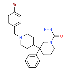 ChemSpider 2D Image | 1'-(4-Bromobenzyl)-3-phenyl-3,4'-bipiperidine-1-carboxamide | C24H30BrN3O