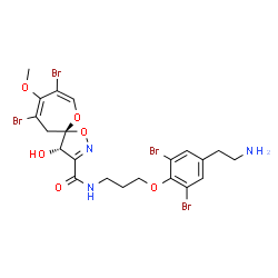 ChemSpider 2D Image | psammaplysin-A | C21H23Br4N3O6