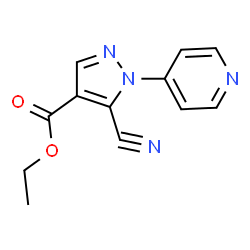ChemSpider 2D Image | Ethyl 5-cyano-1-(4-pyridinyl)-1H-pyrazole-4-carboxylate | C12H10N4O2