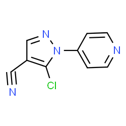 ChemSpider 2D Image | 5-Chloro-1-(4-pyridinyl)-1H-pyrazole-4-carbonitrile | C9H5ClN4