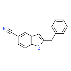 ChemSpider 2D Image | 2-Benzyl-1H-indole-5-carbonitrile | C16H12N2