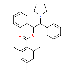 ChemSpider 2D Image | 1,2-Diphenyl-2-(1-pyrrolidinyl)ethyl 2,4,6-trimethylbenzoate | C28H31NO2