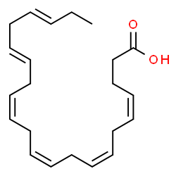 ChemSpider 2D Image | (4Z,7Z,10Z,13Z,16E,19E)-4,7,10,13,16,19-Docosahexaenoic acid | C22H32O2