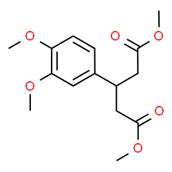 ChemSpider 2D Image | Dimethyl 3-(3,4-dimethoxyphenyl)pentanedioate | C15H20O6