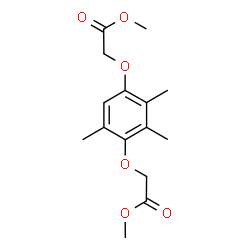 ChemSpider 2D Image | Dimethyl 2,2'-[(2,3,5-trimethyl-1,4-phenylene)bis(oxy)]diacetate | C15H20O6
