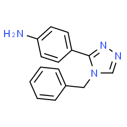 ChemSpider 2D Image | 4-(4-Benzyl-4H-1,2,4-triazol-3-yl)aniline | C15H14N4