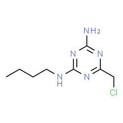 ChemSpider 2D Image | N-Butyl-6-(chloromethyl)-1,3,5-triazine-2,4-diamine | C8H14ClN5