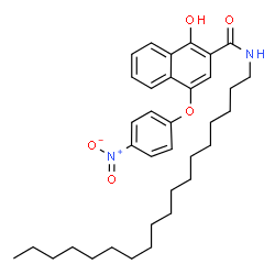 ChemSpider 2D Image | 1-Hydroxy-4-(4-nitrophenoxy)-N-octadecyl-2-naphthamide | C35H48N2O5