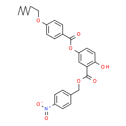 ChemSpider 2D Image | 4-Nitrobenzyl 5-{[4-(heptyloxy)benzoyl]oxy}-2-hydroxybenzoate | C28H29NO8