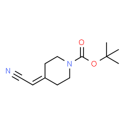 ChemSpider 2D Image | tert-butyl 4-(cyanomethylene)piperidine-1-carboxylate | C12H18N2O2