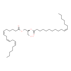 ChemSpider 2D Image | DG(18:3(6Z,9Z,12Z)/18:1(11Z)/0:0) | C39H68O5