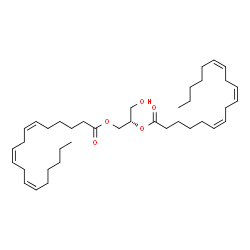 ChemSpider 2D Image | (2S)-3-Hydroxy-1,2-propanediyl (6Z,9Z,12Z,6'Z,9'Z,12'Z)bis(-6,9,12-octadecatrienoate) | C39H64O5